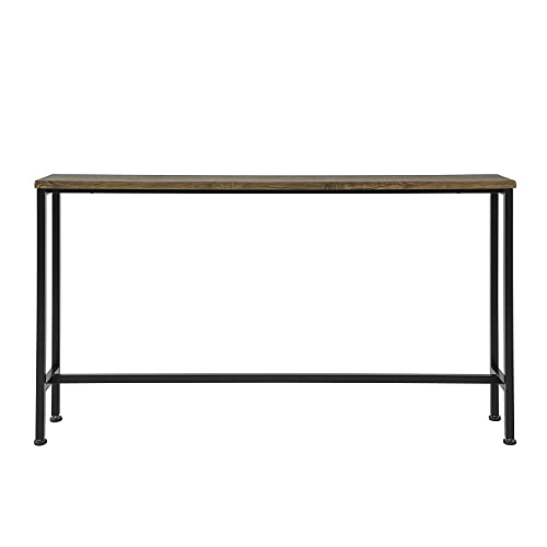 SoBuy FSB19-N Vintage console tafel metalen hal tafel decoratieve tafel dressoir bijzettafel naturel/zwart BHT ca: 120x65x20cm