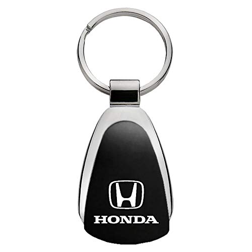 Au-TOMOTIVE GOLD Keychain & Keyring with Honda Logo - Black Teardrop