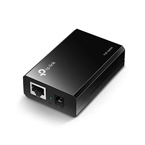 TP-LINK 802.3af Gigabit PoE Injector | Convert Non-PoE to PoE Adapter | Auto Detects the Required Power, up to 15.4W | Plug & Play | Distance Up to 100 meters (328 ft.) | Black (TL-PoE150S) 