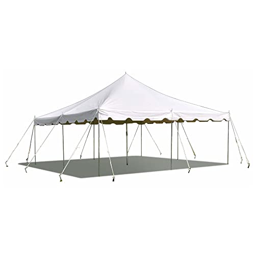 Party Tents Direct 20'x20' Weekender Standard Canopy Pole Tent - Easy Up Canopy Tent with 80 Person Capacity - Outdoor Canopies for Parties, Weddings, & Events (White)