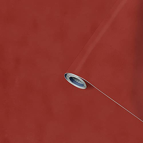 Venilia Plakfolie Velvet fluwelen look rood, velours folie, fluwelen folie, decoratiefolie, meubelfolie, behang, zelfklevende folie, PVC, rood, 140µm (dikte: 0,14 mm), 53197