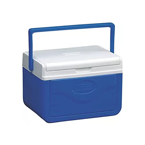 Coleman Unisex Volwassen Performance 6 personal koelbox, passieve kleine thermobox voor eten en dranken, ijsbox met handgreep, blauw/wit, één maat
