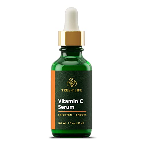 Tree of Life Vitamin C Brightening Facial Serum with Moisturizing Vitamin E for Glowing Radiant Skin; Smoothing Boost Serum for Face, Clean Dermatologist-Tested Skin care, 1 Fl Oz