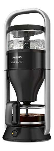 Philips Koffiezetapparaat Café Gourmet - Zet 10 koppen koffie - Glazen kan - Vaatwasmachinebestendige onderdelen - Druppelstop - Automatisch uitschakeling - 1300 Watt - Houd koffie warm - HD5408/20