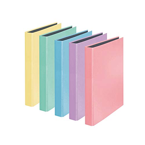 FALKEN 15062486 10 stuks PastelColor ringband. Gemaakt in Duitsland. 2-D ringmechaniek DIN A4 vulhoogte 25 mm assorti kleuren agenda-organizer ringband ideaal voor kantoor en school,lila_paars