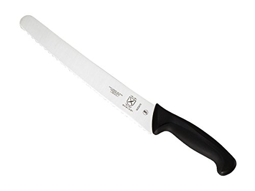 Mercer Culinary M23210 Millennia Black Handle, 10-Inch Wide Wavy Edge, Bread Knife 