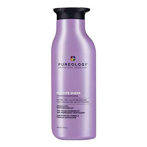 Pureology Hydrate Sheer Nourishing Shampoo | For Fine, Dry Color Treated Hair | Sulfate-Free | Silicone-Free | Vegan