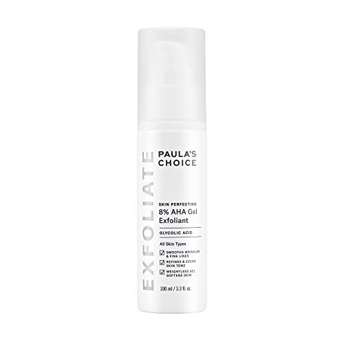 Paula's Choice SKIN PERFECTING 8% AHA Gel Exfoliant with Glycolic Acid Chamomile & Green Tea, 3.3 Ounce Pump Leave-On Gentle Exfoliator