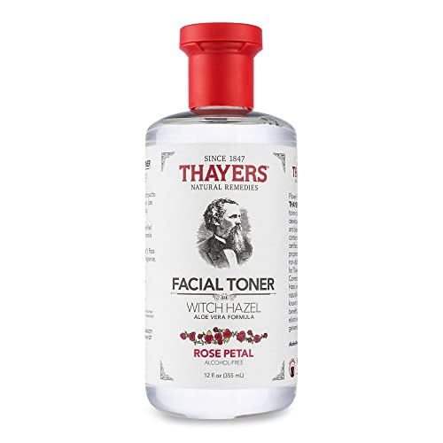Thayers Facial Toner, Witch Hazel with Aloe Vera, Rose Petal, 12 Fl Oz 