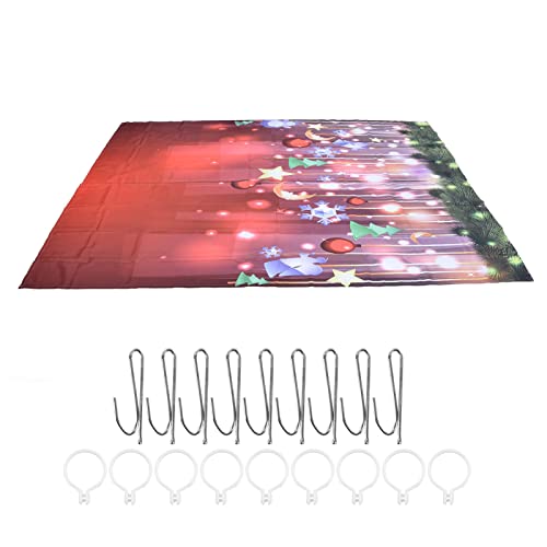 Kerstgordijnen, creatieve 3D-gordijnen voor digitaal printen, niet gemakkelijk te vervagen, voor slaapkamer, terras, balkon, veranda of badkamer(default)