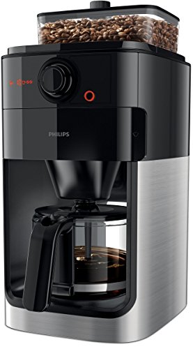 Philips Koffiezetapparaat Grind & Brew - Geintegreerde koffiemolen - Met glazen kan - Sterkte instellingen - Geschikt voor gemalen koffie - Druppelstop - Waterniveau aanduiding - HD7767/00