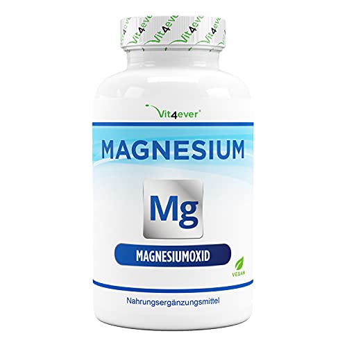 Magnesium - 365 capsules (12 maanden) - 665 mg per capsule, waarvan 400 mg elementair magnesium - Hooggedoseerd - Zonder ongewenste toevoegingen - Veganistisch