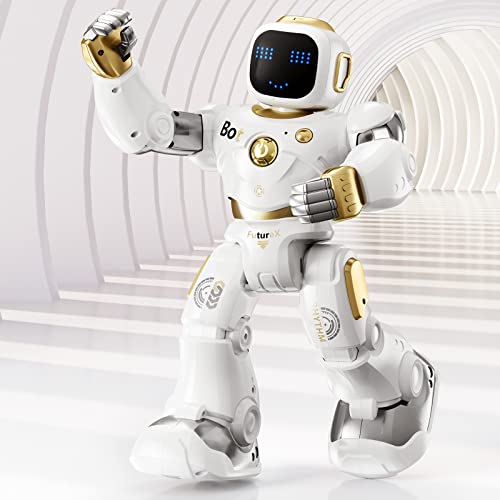 Ruko Smart Robot for Kids 4-9, Large Programmable Interactive STEM RC Robot, Voice Control and App Control, Gifts for Boys and Girls, Inspiring The Creators of Tomorrow, Gold