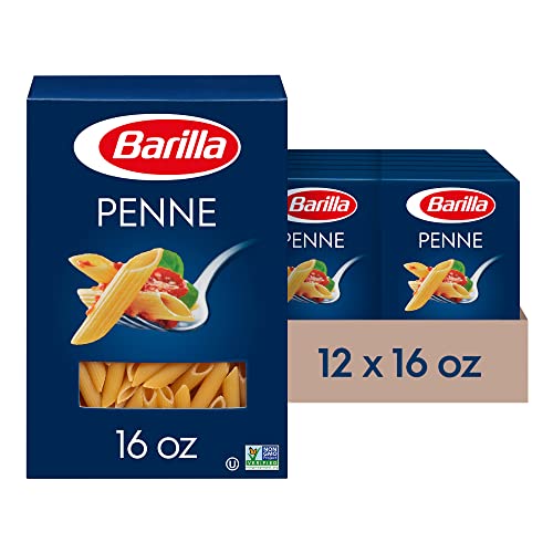 Barilla Penne Pasta, 16 oz. Box (Pack of 12) - Non-GMO Pasta Made with Durum Wheat Semolina - Italy's #1 Pasta Brand - Kosher Certified Pasta
