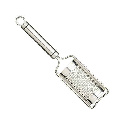 KitchenCraft Professionele Platte Kaasrasp, Roestvrij Staal, 21 cm, Zilver 