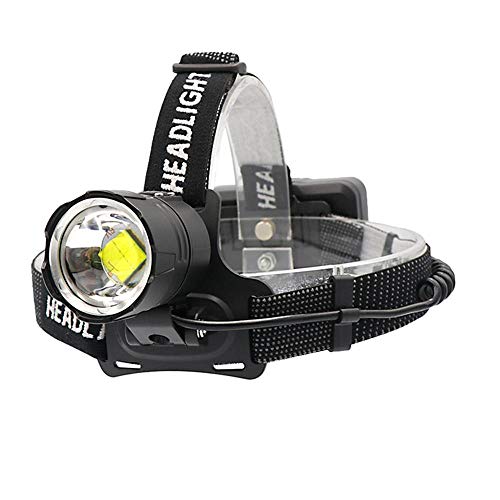 WESLITE XHP70.2 Led-hoofdlamp, oplaadbaar, USB, superhelder, 10.000 lumen, krachtige koplamp, zoombaar, hoofdlamp voor werk, jacht, constructie met 3 batterijen