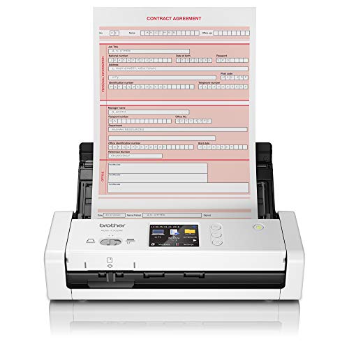 Brother Ads1700Wun1 Mobiele Scanner, A4/Duplex/Wlan/Kleur, Single, Wit/Zwart