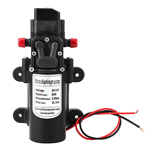 Jadeshay Waterpomp, DC 12 V 60 W, zelfaanzuigende elektrische hogedruk-micromembraan-waterpomp voor autowaspunten die pompen omschakelen