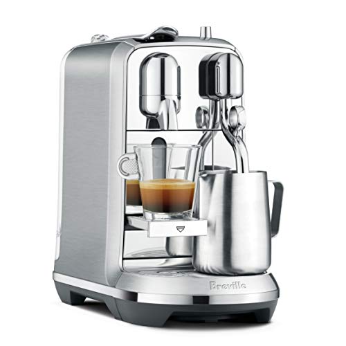 Nespresso Essenza Mini Espresso Machine by Breville Milk Frother, Piano Black
