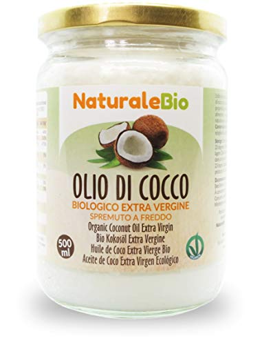 Biologische Kokosolie Vierge 500 ml. Rauw en koud geperst. Organisch en natuurlijk. Native Bio en ongeraffineerd. Land van Oorsprong: Sri Lanka. NaturaleBio