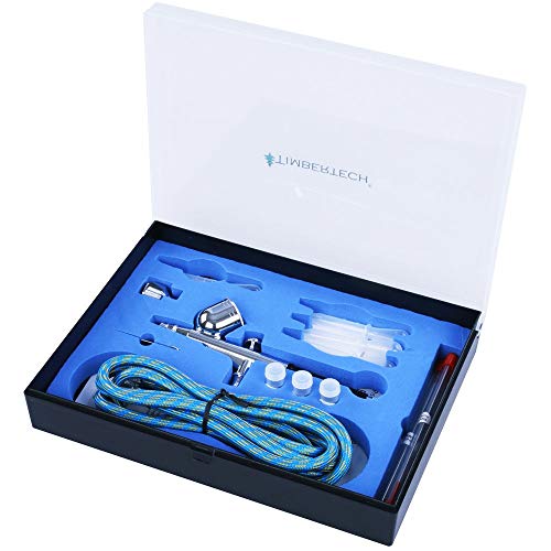 TIMBERTECH ABPST01 Airbrush-set met adapter, slang, sproeiers en naalden