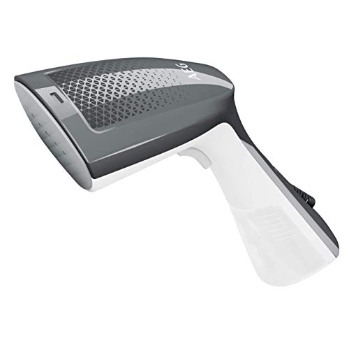 AEG HS6-1-2EG stoomborstel/snel klaar voor gebruik/ontkreuken/opfrissen/stomen/verwijdert 99,9% bacteriën/alle soorten stof/beschermende handschoen/borstel/lange kabel/grijs/wit