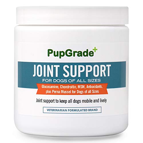 PupGrade Joint Support Supplement for Dogs - Natural Glucosamine Chondroitin & MSM Soft Chews for Hip and Joint Pain Relief - Recommended for Hip Dysplasia, Arthritis & Joint Disease - Made in USA