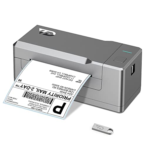 Tordorday Shipping Label Printer 4x6 Thermal Label Printer for Shipping Packages, 150mm/s Thermal Printer 203 dpi, Compatible with Amazon, Ebay, Shopify, USPS, Etsy