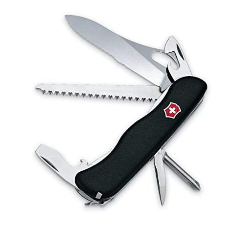 Victorinox Swiss Army One-Hand Trekker Lockblade Pocket Knife (Black),111mm 