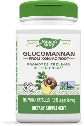 Nature's Way Premium Herbal Glucomannan from Konjac Root, 1,995 mg per serving, 100 Capsules 
