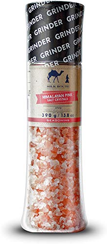 Roze Himalaya Zoutmolen - 390g Handzame en makkelijk te gebruiken Roze Zout Molen Vers Himalaya Zout met Essentiële Mineralen