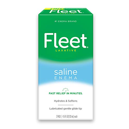 Fleet Laxative Saline Enema for Adult Constipation, 2 Bottles, 4.5 Fl Oz (Pack of 2), 9 Fl Oz 