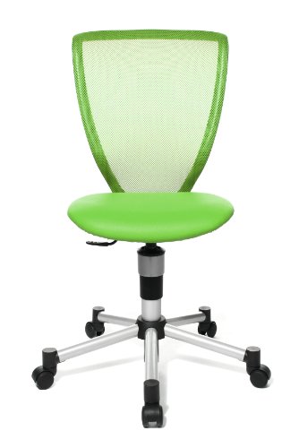 Topstar 71487S05 Titan Junior, bureaustoel, kinderdraaistoel, draaistoel voor jongeren, rugleuning van netstof en bekleding groen 
