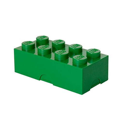 LEGO lunchdoos met 8 noppen, kleine opbergdoos of pennendoos, donkergron 