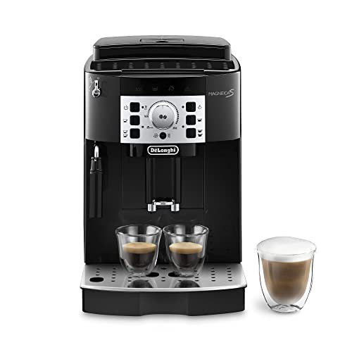 De'Longhi Perfetto Magnifica S koffiezetapparaat voor espresso en cappuccino, 13 instelbare programma's, zelfreinigingssysteem, ECAM 22.110.B, zwart 35 x 24 x 43 cm