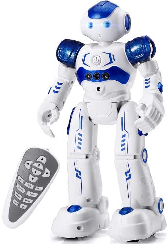 SteamPrime Robots for Kids Remote Control Robot Toys, Rechargeable Intelligent Programmable Robot Hand Gesture Sensing , Dancing , Walking, Singing Birthday for Kids, Blue