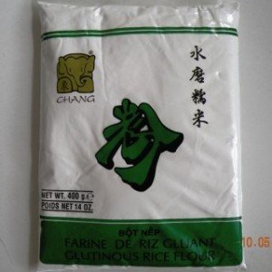 Witte kleverige rijstmeel, dessert, mochi, rijst, cake, Iingredients 400 g