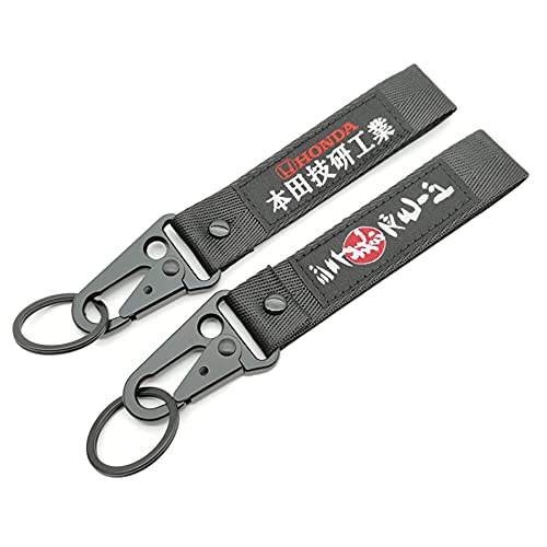 UDODEY Keychain 1PCS Car Motorcycle key chain nylon embroidery racing JDM style tags decoration (forHonda)