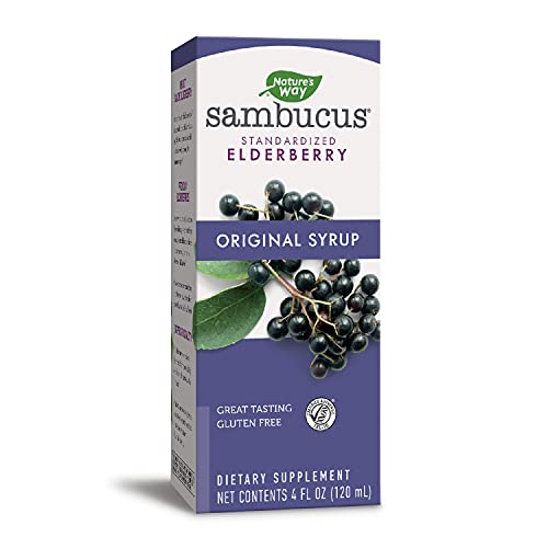 Nature’s Way Sambucus Original Elderberry Syrup, Black Elderberry Extract, Traditional Immune Support*, Delicious Berry Flavor, 4 Fl Oz. 