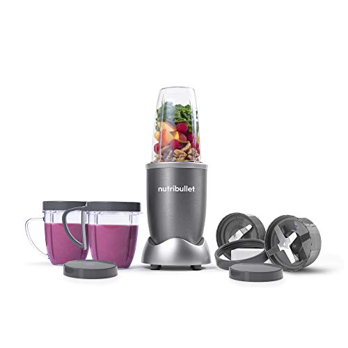 NutriBullet NBR-1201 12-Piece High-Speed Blender/Mixer System, Gray (600 Watts) 