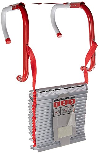 Kidde Fire Escape 3-Story Ladder, 25-Foot Anti-Slip Rungs, Rope Ladder 