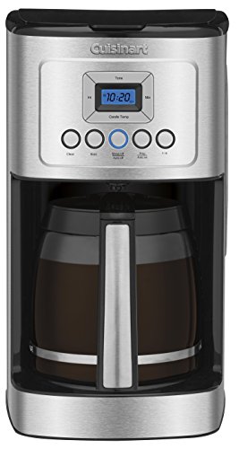 Cuisinart DCC-3200P1 PerfecTemp 14-Cup Programmable Coffeemaker with Glass Carafe, Fully Automatic Allows for Brew Strength Control and 1-4 Cup Setting, Stainless Steel
