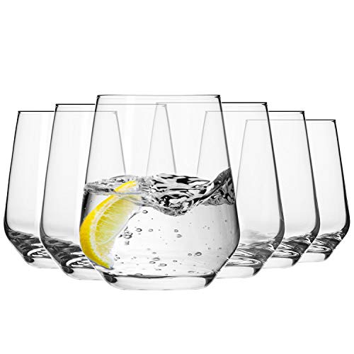 KROSNO Water Sap Tumbler Drinkglazen | Set van 6 | 400 ml | Splendour Collectie | Perfect voor Thuis, Restaurants en Feesten | Vaatwasser Veilig