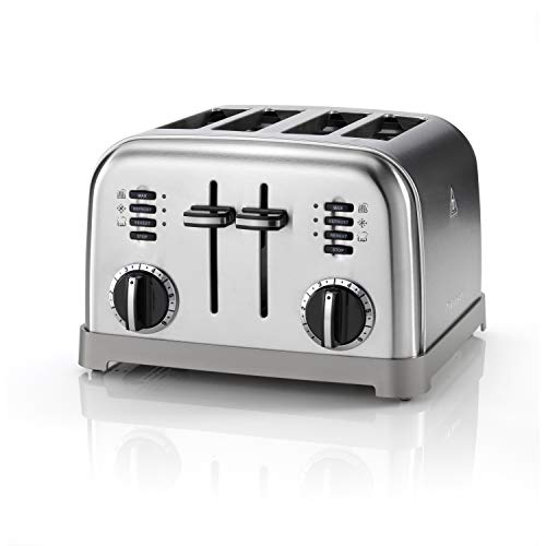 Cuisinart CPT180E 4 Slice Toaster, broodrooster, geborsteld roestvrij staal