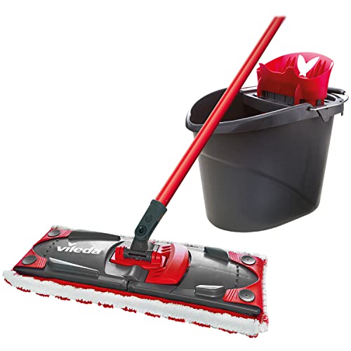 Vileda Ultramax Complete dweil- en emmerset, zwart/rood