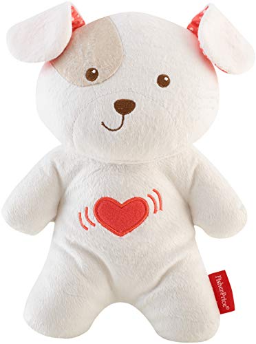 Fisher-Price Plush Dog Baby Toy and Portable Sound Machine with Vibrations for Newborns, Calming Vibrations Cuddle Soother [Amazon Exclusive]
