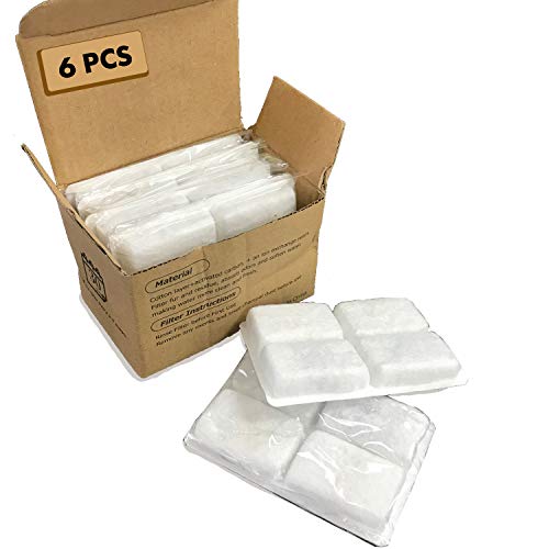 Hengu 6 Pakjes Koolstoffilters van Katten Drinkfontein, Vervangingsfilters met Hars & Actieve Kool Houd Het Water Helder & Lekker voor Automatische Water Drinkfontein Drinkautomaat (6 Stuks)