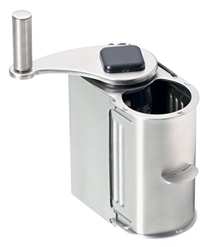KitchenCraft World of Flavours kaasrasp met handslinger, roestvrij staal, in geschenkdoos, 10,5 cm x 5 cm x 15 cm 