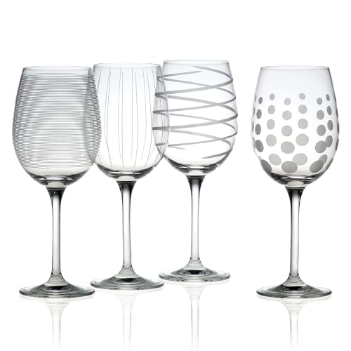Mikasa Cheers White Wine Glasses, 4 Count (Pack of 1), Clear 