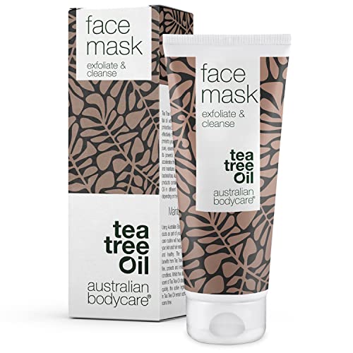 Australian Bodycare Gezichtsmasker 100ml – Tea Tree Olie gezichtsmasker voor Puistjes & Mee-eters - Exfoliërend gezichtsmasker geschikt Voor Alle Huidtypes – Vegan gezichtsmasker met Australische Tea Tree Olie die door farmaceuten is goedgekeurd.
